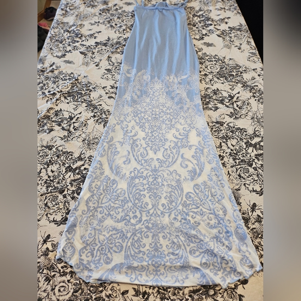 Dolls Kill Current Mood Crystal Wave Burnout Maxi Dress - Picture 6 of 9